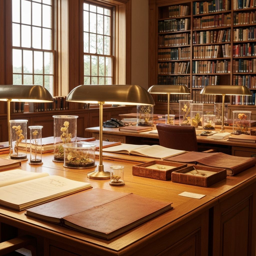 Academic resource library featuring organized botanical research materials